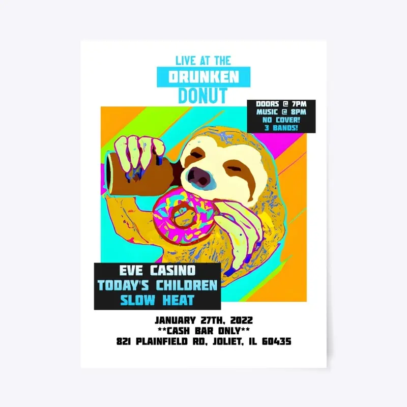 Poster: Live at Drunken Donut 1/27/23